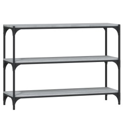 vidaXL Bücherregal Grau Sonoma 100x33x70,5 cm Holzwerkstoff und Stahl