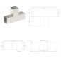 Pfostenverbinder 4 Stk. T-Form Verzinktes Metall 81 x 81 mm Pfostenverbinder 4 Stk. T-Form Verzinktes Metall 81 x 81 mm