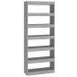 vidaXL Bücherregal/Raumteiler Grau Sonoma 80x30x198 cm Holzwerkstoff vidaXL Bücherregal/Raumteiler Grau Sonoma 80x30x198 cm Holzwerkstoff