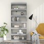 vidaXL Bücherregal/Raumteiler Grau Sonoma 80x30x198 cm Holzwerkstoff vidaXL Bücherregal/Raumteiler Grau Sonoma 80x30x198 cm Holzwerkstoff