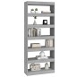 vidaXL Bücherregal/Raumteiler Grau Sonoma 80x30x198 cm Holzwerkstoff vidaXL Bücherregal/Raumteiler Grau Sonoma 80x30x198 cm Holzwerkstoff