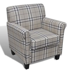 Sessel mit Sitzpolster Cremefarben Stoff