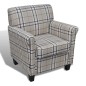 Sessel mit Sitzpolster Cremefarben Stoff Sessel mit Sitzpolster Cremefarben Stoff