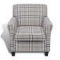 Sessel mit Sitzpolster Cremefarben Stoff Sessel mit Sitzpolster Cremefarben Stoff