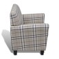 Sessel mit Sitzpolster Cremefarben Stoff Sessel mit Sitzpolster Cremefarben Stoff