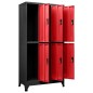 vidaXL Schließfachschrank Anthrazit und Rot 90x45x180 cm Stahl vidaXL Schließfachschrank Anthrazit und Rot 90x45x180 cm Stahl