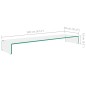 vidaXL TV-Tisch/Bildschirmerhöhung Glas Transparent 120x30x13 cm vidaXL TV-Tisch/Bildschirmerhöhung Glas Transparent 120x30x13 cm