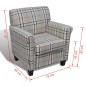 Sessel mit Sitzpolster Cremefarben Stoff Sessel mit Sitzpolster Cremefarben Stoff