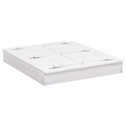 vidaXL Sandkasten Tannenholz Weiß 95x90x15 cm