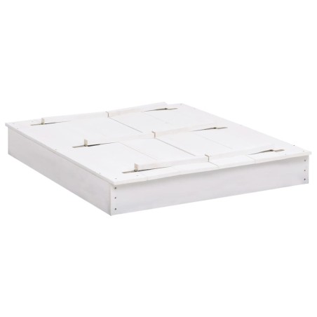 vidaXL Sandkasten Tannenholz Weiß 95x90x15 cm