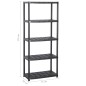 vidaXL Lagerregal 5-Tier Schwarz 71x38x170 cm Kunststoff vidaXL Lagerregal 5-Tier Schwarz 71x38x170 cm Kunststoff