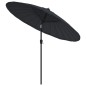 vidaXL Sonnenschirm mit Aluminium-Mast 270 cm Schwarz vidaXL Sonnenschirm mit Aluminium-Mast 270 cm Schwarz