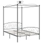 vidaXL Himmelbett-Gestell Grau Metall 120 x 200 cm vidaXL Himmelbett-Gestell Grau Metall 120 x 200 cm