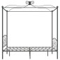 vidaXL Himmelbett-Gestell Grau Metall 120 x 200 cm vidaXL Himmelbett-Gestell Grau Metall 120 x 200 cm
