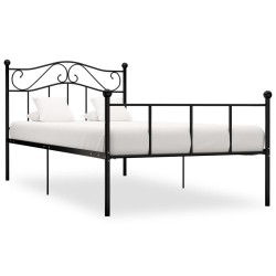 vidaXL Bettgestell Schwarz Metall 100 × 200 cm