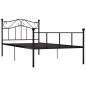 vidaXL Bettgestell Schwarz Metall 100 × 200 cm vidaXL Bettgestell Schwarz Metall 100 × 200 cm