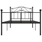 vidaXL Bettgestell Schwarz Metall 100 × 200 cm vidaXL Bettgestell Schwarz Metall 100 × 200 cm