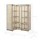 vidaXL Eckkleiderschrank Creme 130 x 87 x 169 cm vidaXL Eckkleiderschrank Creme 130 x 87 x 169 cm