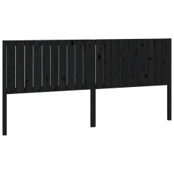 vidaXL Kopfteil Schwarz 205,5x4x100 cm Massivholz Kiefer
