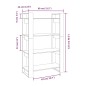vidaXL Bücherregal/Raumteiler Grau 80x35x125 cm Massivholz Kiefer vidaXL Bücherregal/Raumteiler Grau 80x35x125 cm Massivholz Kiefer