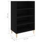 vidaXL Sideboard Schwarz 57x35x90 cm Holzwerkstoff vidaXL Sideboard Schwarz 57x35x90 cm Holzwerkstoff