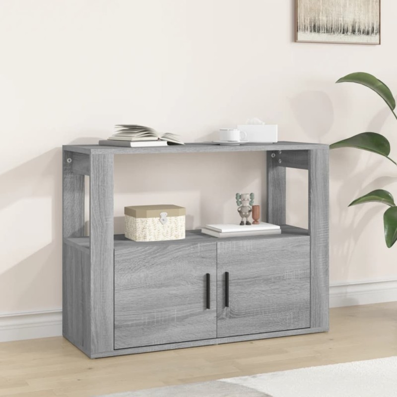 vidaXL Sideboard Grau Sonoma 80x30x60 cm Holzwerkstoff vidaXL Sideboard Grau Sonoma 80x30x60 cm Holzwerkstoff