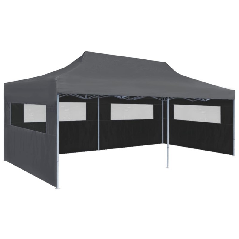 vidaXL Pop-Up Partyzelt mit Seitenwänden Faltbar 3 x 6 m Anthrazit vidaXL Pop-Up Partyzelt mit Seitenwänden Faltbar 3 x 6 m Anthrazit