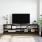 vidaXL TV-Schrank Braun Eiche 180x30x50 cm Holzwerkstoff und Metall vidaXL TV-Schrank Braun Eiche 180x30x50 cm Holzwerkstoff und Metall