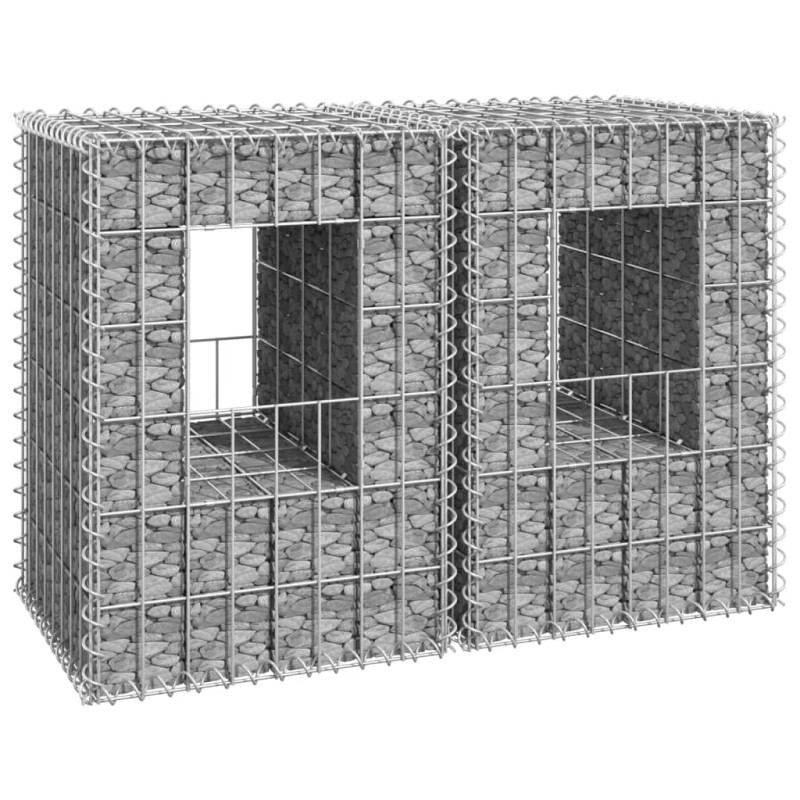 vidaXL Gabionensäulen 2 Stk. 40x40x60 cm Eisen vidaXL Gabionensäulen 2 Stk. 40x40x60 cm Eisen