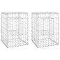 vidaXL Gabionensäulen 2 Stk. 40x40x60 cm Eisen vidaXL Gabionensäulen 2 Stk. 40x40x60 cm Eisen