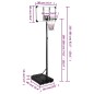 vidaXL Basketballständer Transparent 235-305 cm Polycarbonat vidaXL Basketballständer Transparent 235-305 cm Polycarbonat