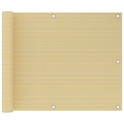 vidaXL Balkon-Sichtschutz Beige 75x500 cm HDPE 