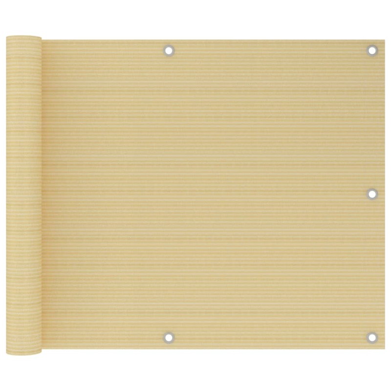 vidaXL Balkon-Sichtschutz Beige 75x500 cm HDPE vidaXL Balkon-Sichtschutz Beige 75x500 cm HDPE