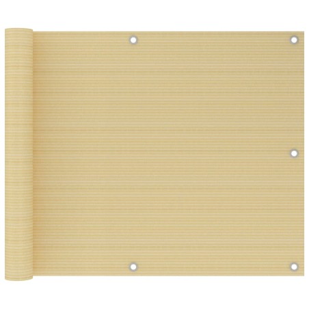 vidaXL Balkon-Sichtschutz Beige 75x500 cm HDPE 