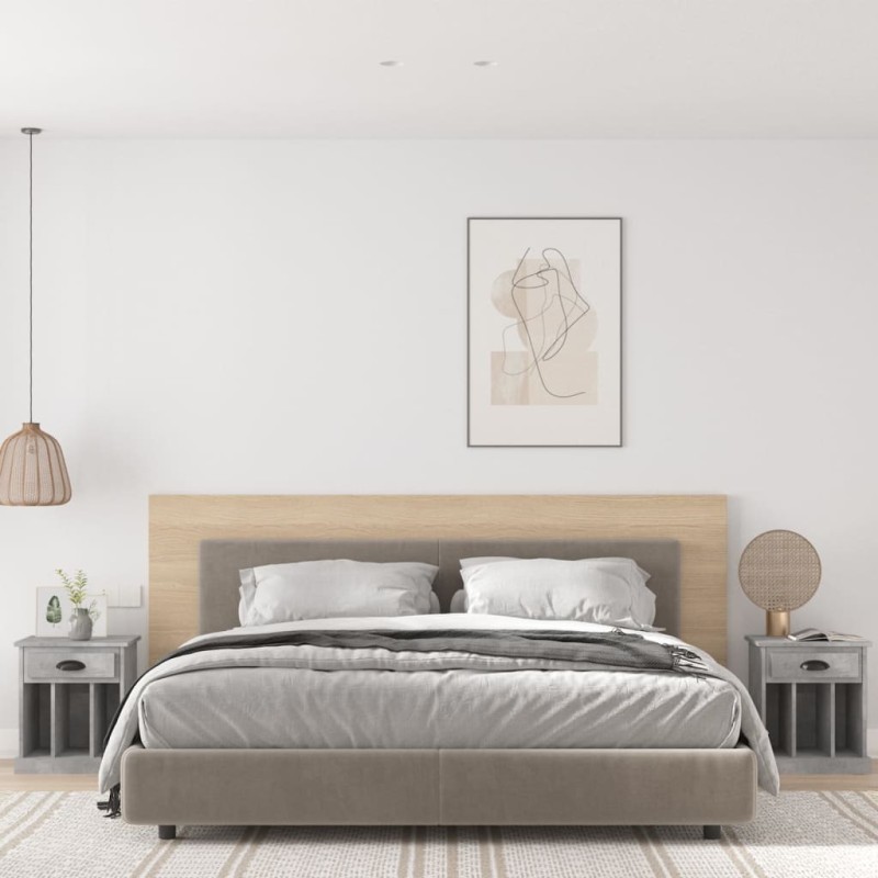 vidaXL Nachttische 2 Stk. Betongrau 43x36x50 cm vidaXL Nachttische 2 Stk. Betongrau 43x36x50 cm