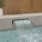 vidaXL Wasserfall mit LEDs 60x34x14 cm Edelstahl 304 vidaXL Wasserfall mit LEDs 60x34x14 cm Edelstahl 304