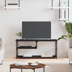 vidaXL TV-Schrank Schwarz 103x38x46,5 cm Holzwerkstoff und Stahl