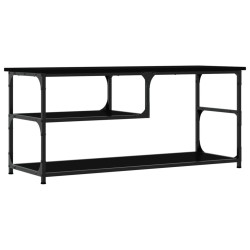 vidaXL TV-Schrank Schwarz 103x38x46,5 cm Holzwerkstoff und Stahl