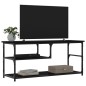 vidaXL TV-Schrank Schwarz 103x38x46,5 cm Holzwerkstoff und Stahl vidaXL TV-Schrank Schwarz 103x38x46,5 cm Holzwerkstoff und Stahl