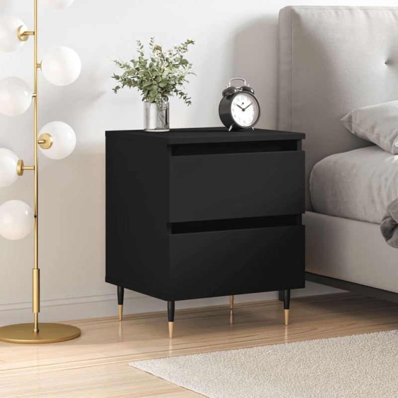 vidaXL Nachttisch Schwarz 40x35x50 cm Holzwerkstoff vidaXL Nachttisch Schwarz 40x35x50 cm Holzwerkstoff