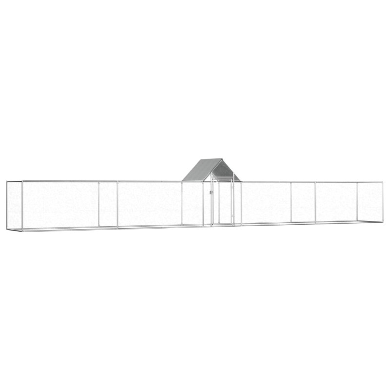 vidaXL Hühnerstall 9x1x1,5 m Verzinkter Stahl vidaXL Hühnerstall 9x1x1,5 m Verzinkter Stahl