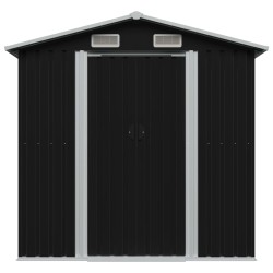 vidaXL Gartenschuppen Anthrazit Stahl 204 x 132 x 186 cm