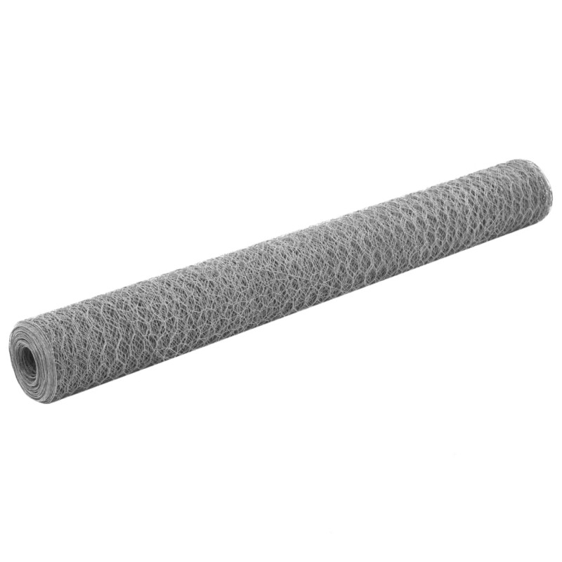 vidaXL Drahtzaun Verzinkter Stahl 25x1,2 m Silbern vidaXL Drahtzaun Verzinkter Stahl 25x1,2 m Silbern