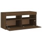 vidaXL TV-Schrank mit LED-Leuchten Braun Eichen-Optik 90x35x40 cm vidaXL TV-Schrank mit LED-Leuchten Braun Eichen-Optik 90x35x40 cm