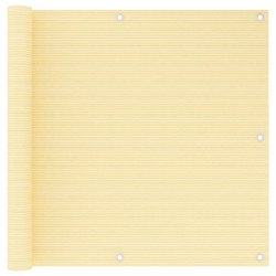 vidaXL Balkon-Sichtschutz Beige 90x400 cm HDPE 