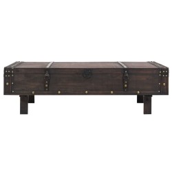 vidaXL Couchtisch Massivholz Vintage-Stil 120 x 55 x 35 cm