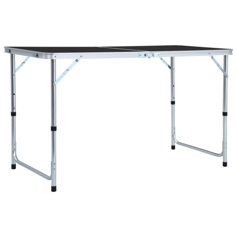 vidaXL Klappbarer Campingtisch Grau Aluminium 120 x 60 cm vidaXL Klappbarer Campingtisch Grau Aluminium 120 x 60 cm
