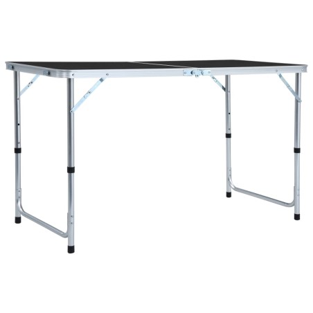 vidaXL Klappbarer Campingtisch Grau Aluminium 120 x 60 cm