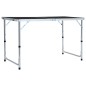vidaXL Klappbarer Campingtisch Grau Aluminium 120 x 60 cm vidaXL Klappbarer Campingtisch Grau Aluminium 120 x 60 cm