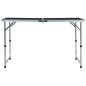 vidaXL Klappbarer Campingtisch Grau Aluminium 120 x 60 cm vidaXL Klappbarer Campingtisch Grau Aluminium 120 x 60 cm